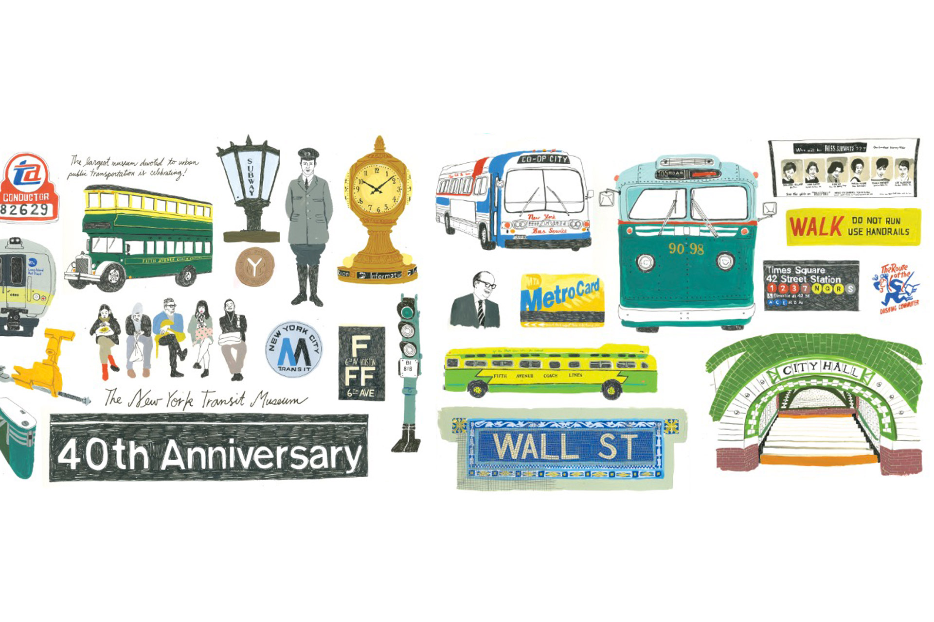 40th Anniversary Illustrations by Julia Rothman.