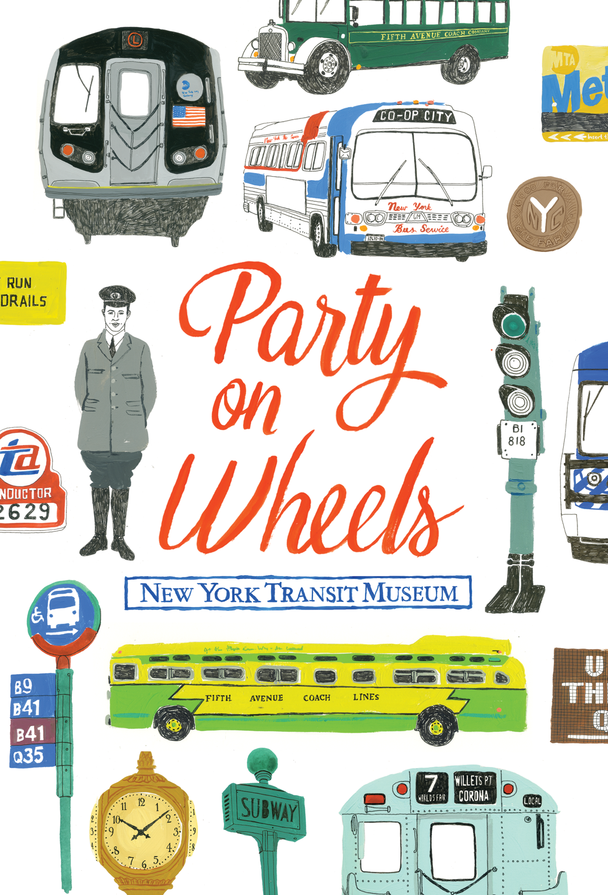 Party on Wheels Illustration.