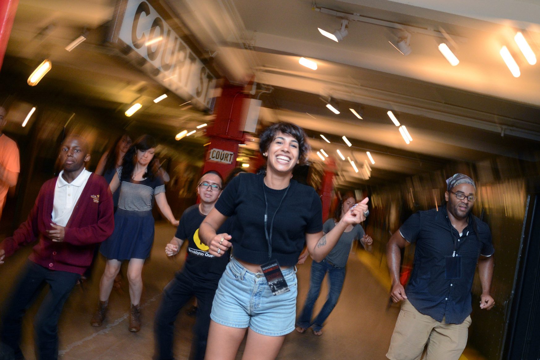 Line dance performed at PLATFORM.