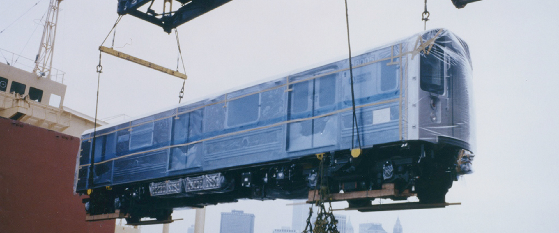R110A “New Technology” cars, arriving New York via ship in October 1992.