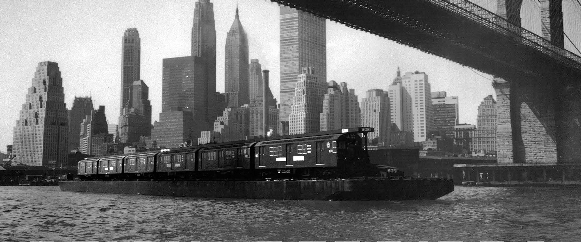 New York Transit Museum Collection of Redbirds on Barge