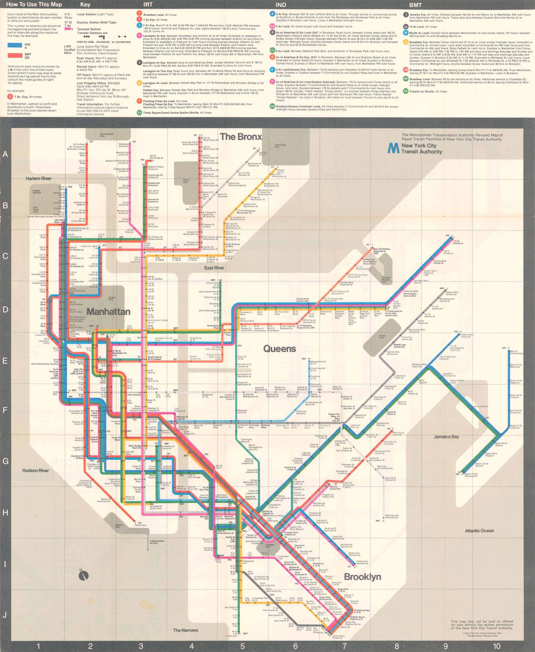 New York Subway Guide, 1978, 2007.42.14, Ben Chiaro Collection; New York Transit Museum.