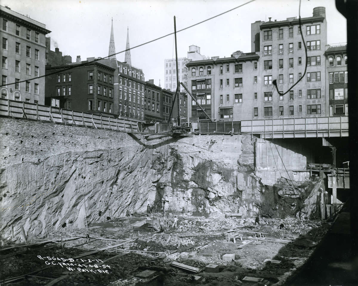 Grand Central train yard under construction, 1917 