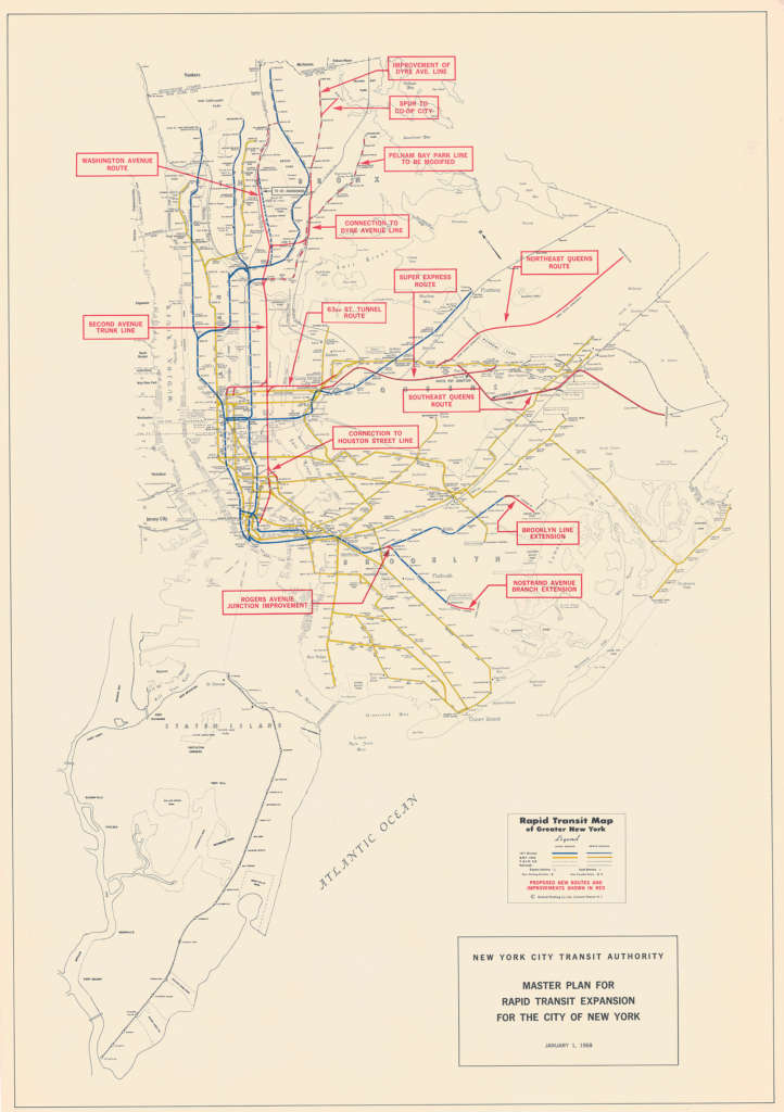 Master Plan for Rapid Transit Expansion for the City of New York, January 1968 