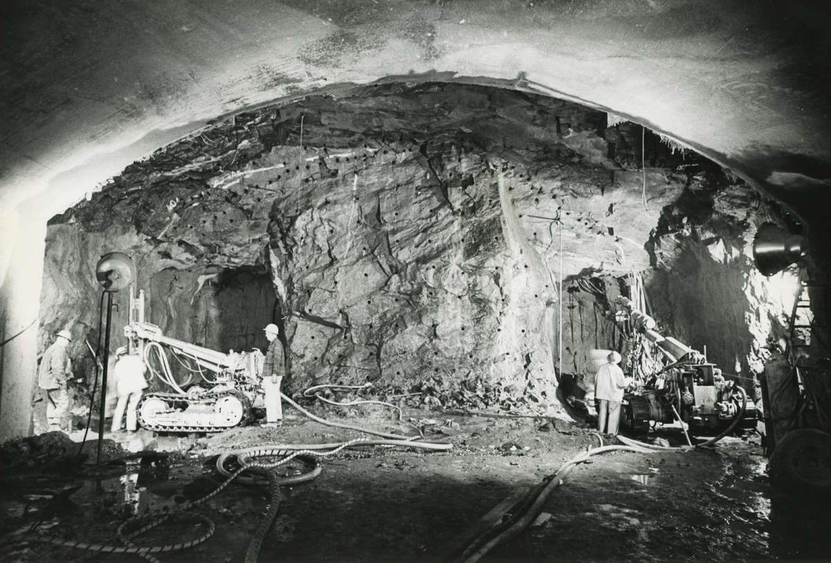 East Side Access tunnel excavation, 1972 