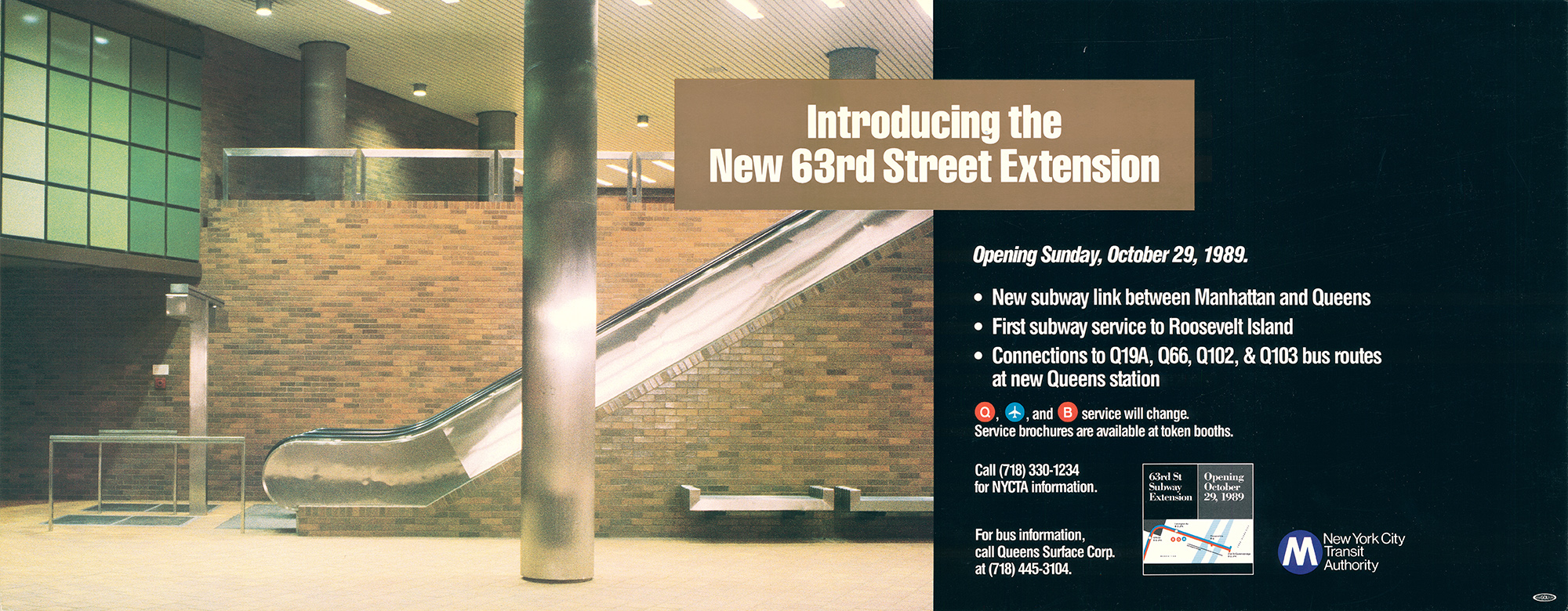 Introducing the New 63rd Street Extension, 1989