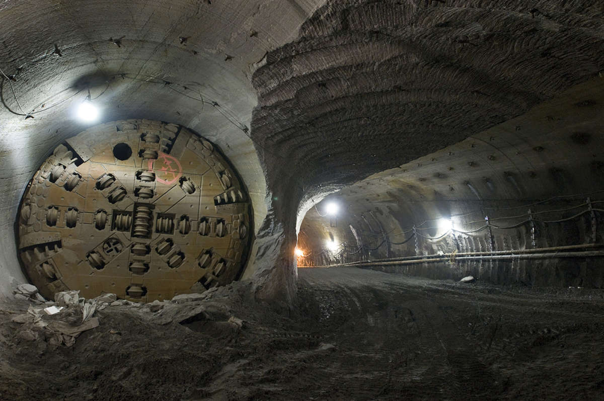 TBM excavating under Grand Central, 2009 