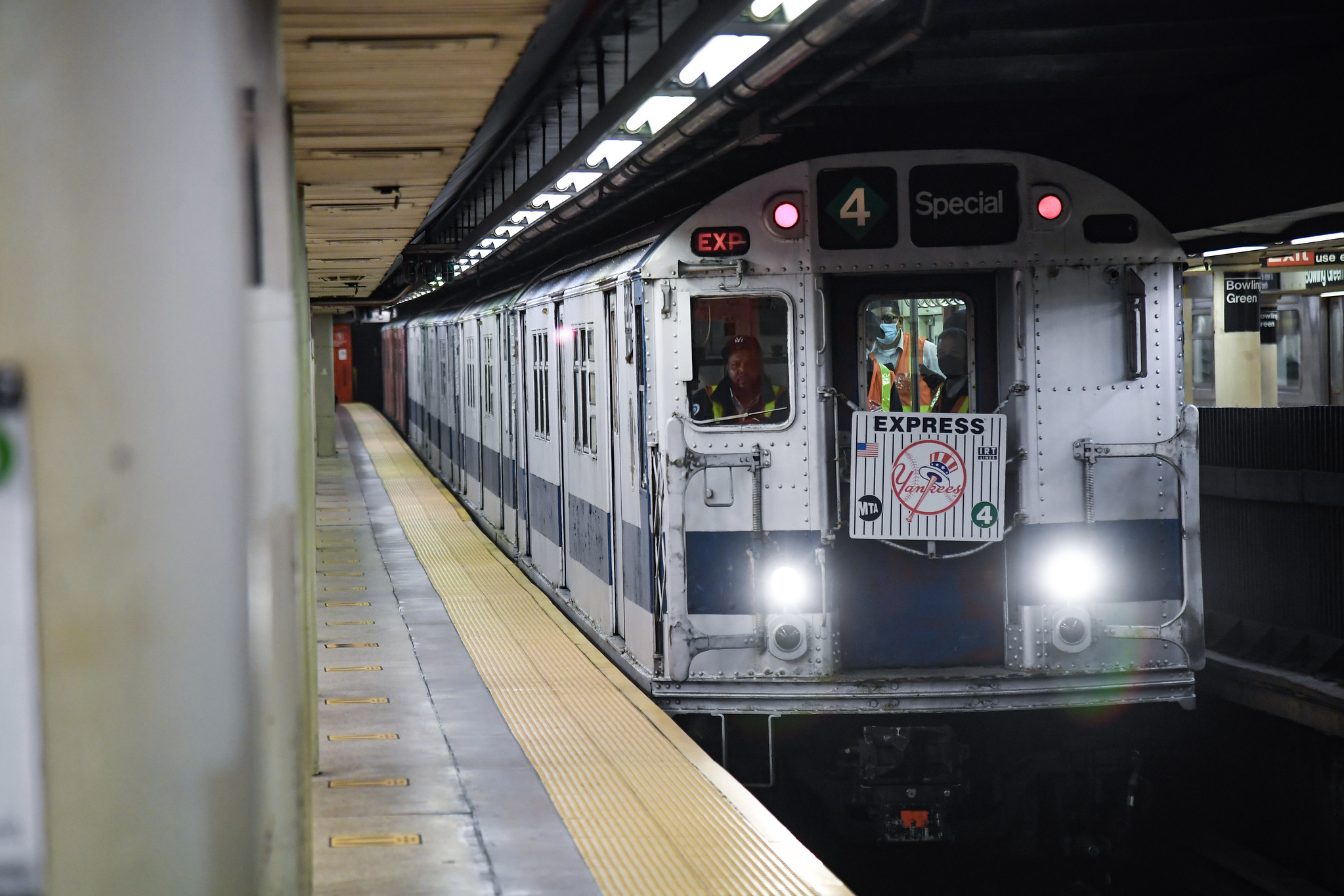 Train of Many Colors with 4 Train Yankees Express Route Indicators