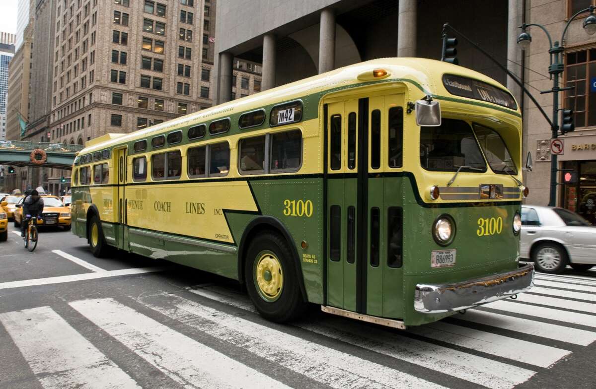 Bus #3100 on the road