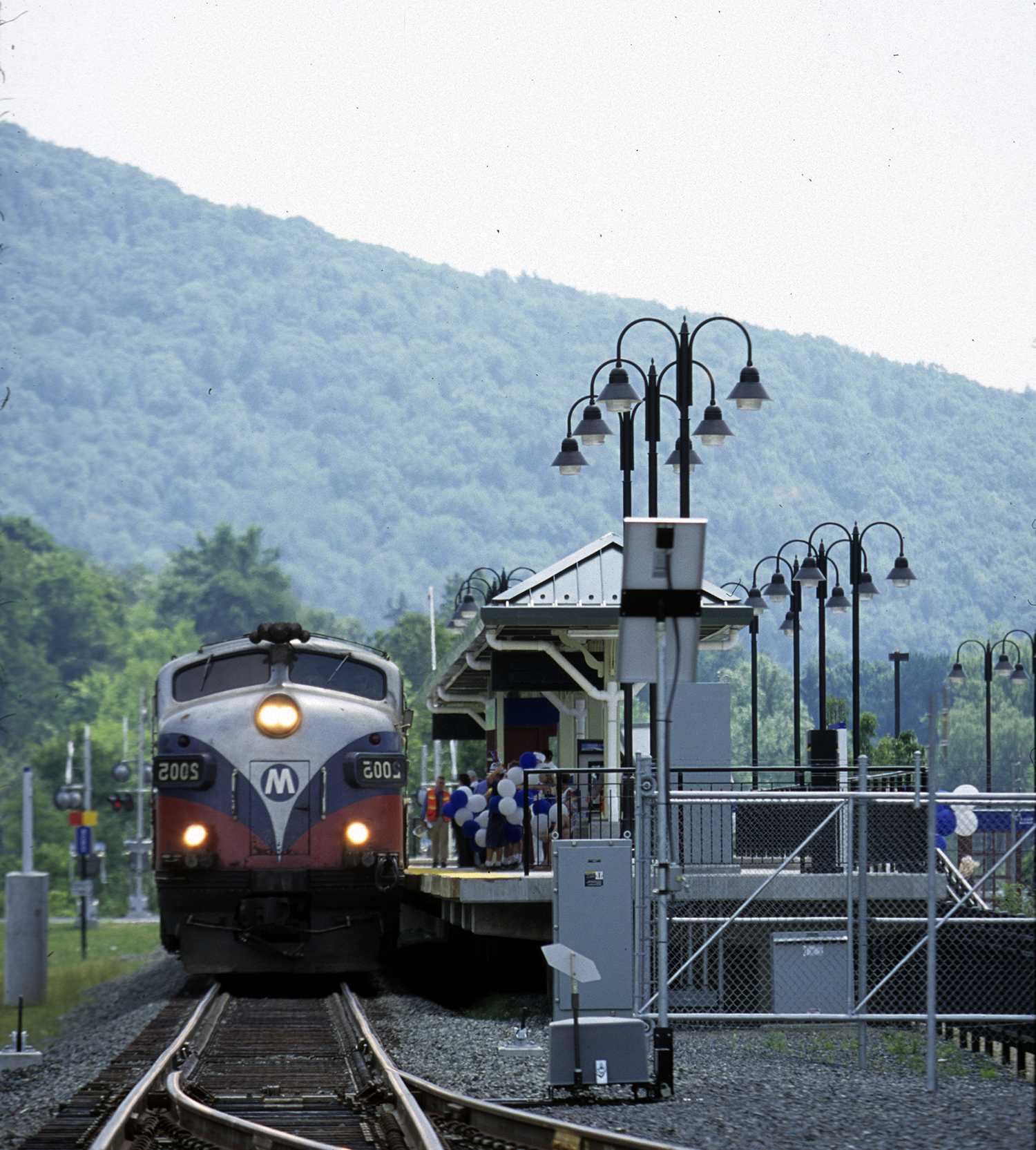 Opening day at Wassaic station in 2000. Photograph by Frank English New York Transit Museum Frank English Collection.