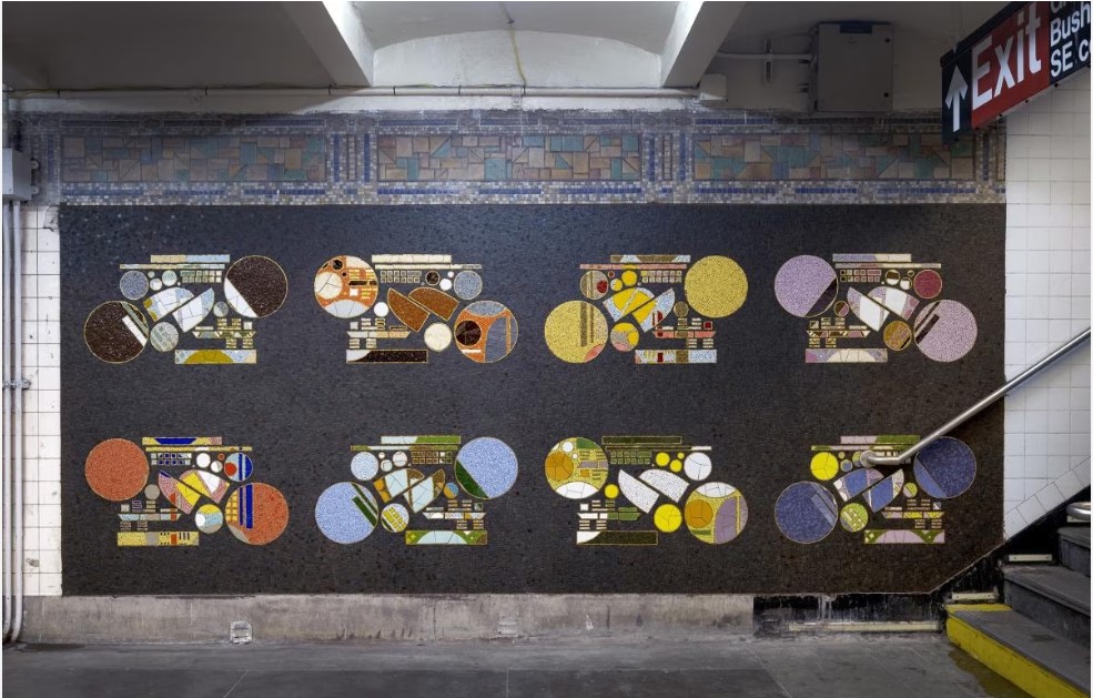 Image of mosaic art installation called "Gratitudes Off Grand"