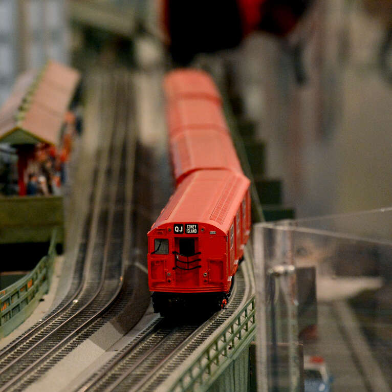 inishing touches are made to the Holiday Train Show at the New York Transit Museum Gallery Annex and Store at Grand Central Terminal on Fri., November 15, 2013. The show opens Saturday and runs through Feb. 23. Photo: Marc A. Hermann / MTA New York City Transit