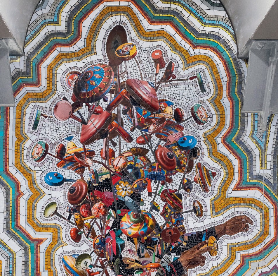 Detail of Nick Cave mosaic artwork from book jacket.