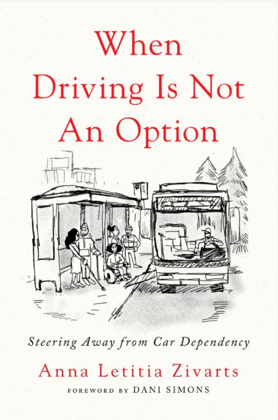 Book Jacket with illustration of bus shelter and bus.