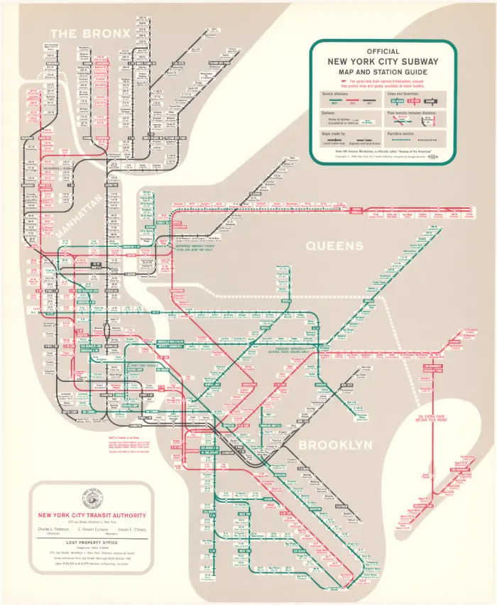 1956 Subway Map