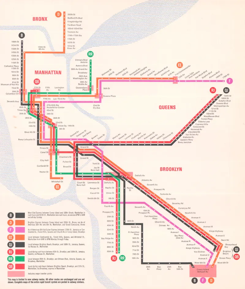 1970 Unimark Subway Map