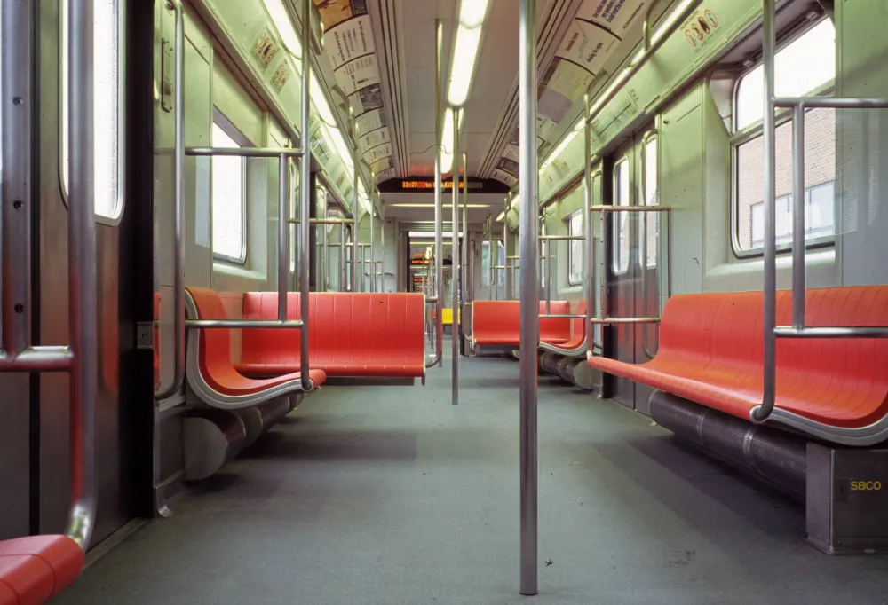 Interior of R110A with red seats