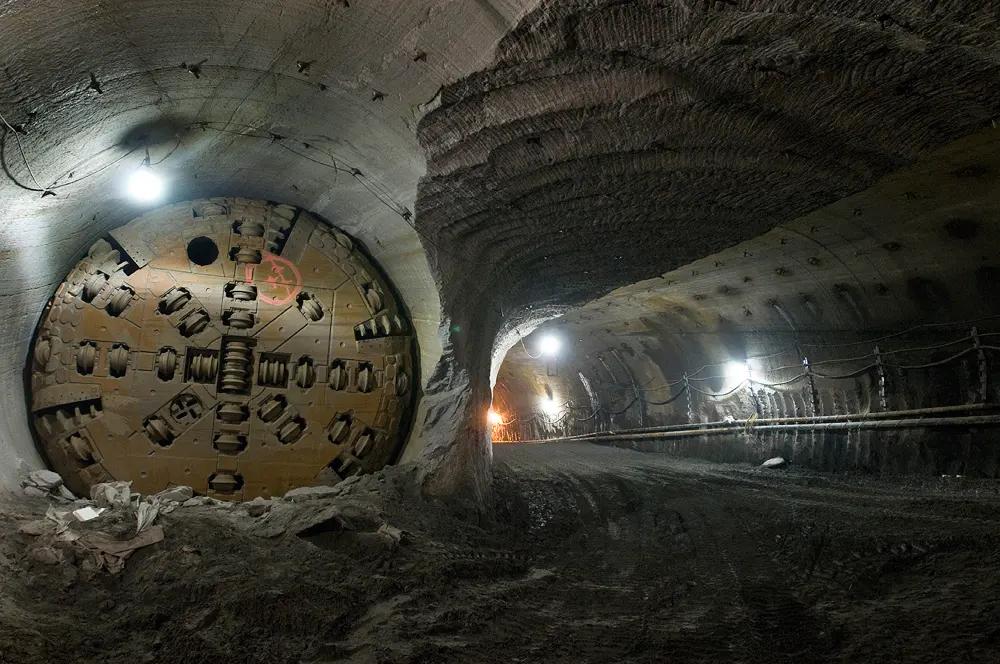 TBM excavating under Grand Central