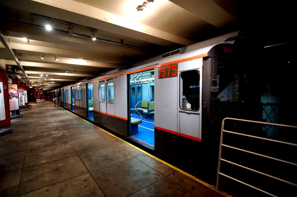 IND R7-A Prototype Car 1575 on view at the museum