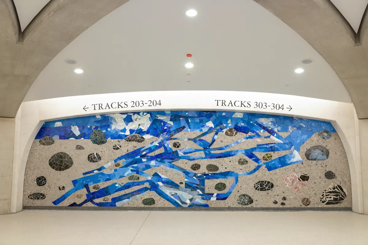 Mural artwork by Kiki Smith at Grand Central Madison