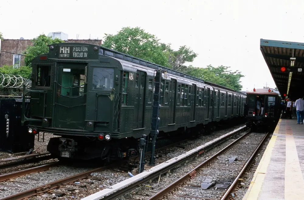 R4 Car #484 on tracks at station