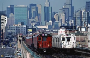 Redbird and Snow White on the Flushing Line, 1985
Photo by William R. Mangahas
Courtesy of Newkirk Images
