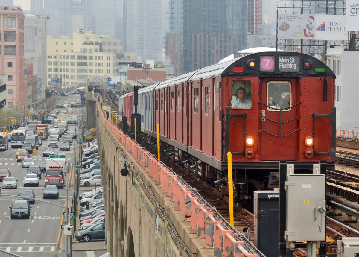 Train of Many Colors on the 7 Line