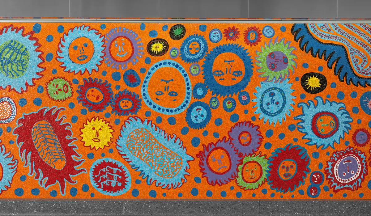 Artwork by Yayoi Kusama - abstract painting