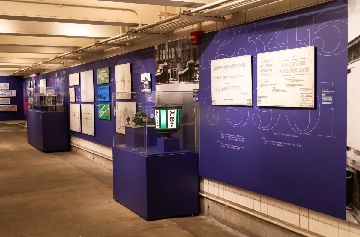 Objects on display in The Subway Is exhibit
