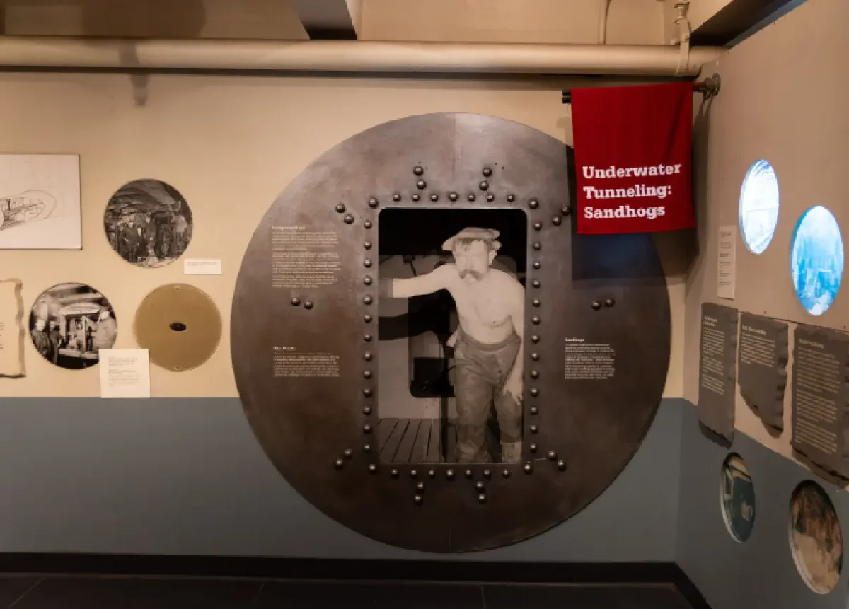 Interactive exhibit exploring subway tunnel construction
