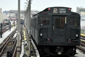 R1/9 car with Coney Island route indicator on the rails