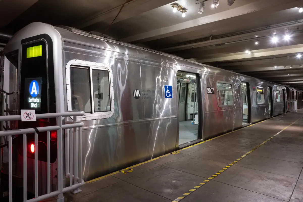 Exterior of R110B on view at the museum