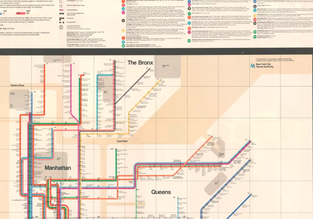 1972 subway system map