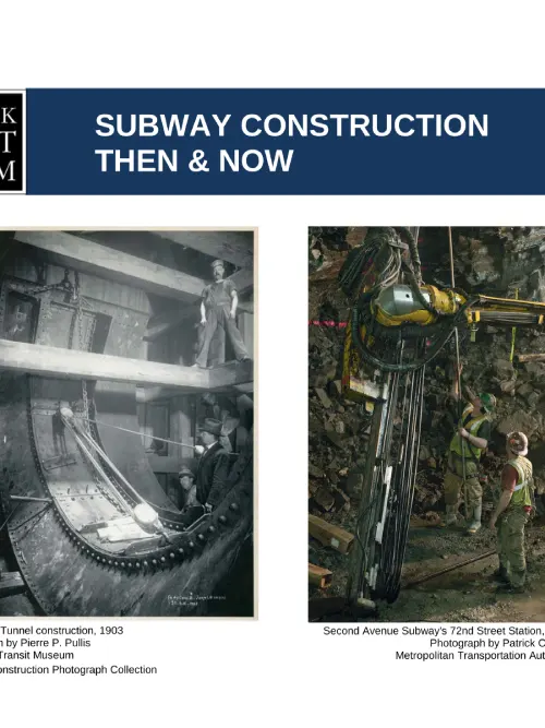 Screenshot of teacher resource on subway construction