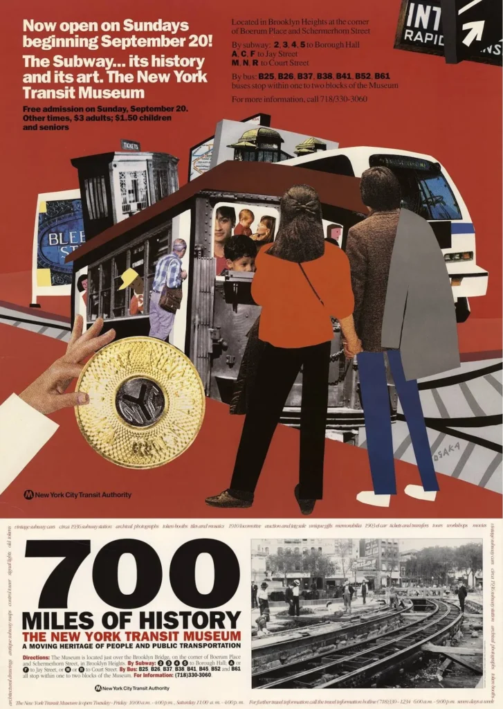 Two New York Transit Museum Subway Ads