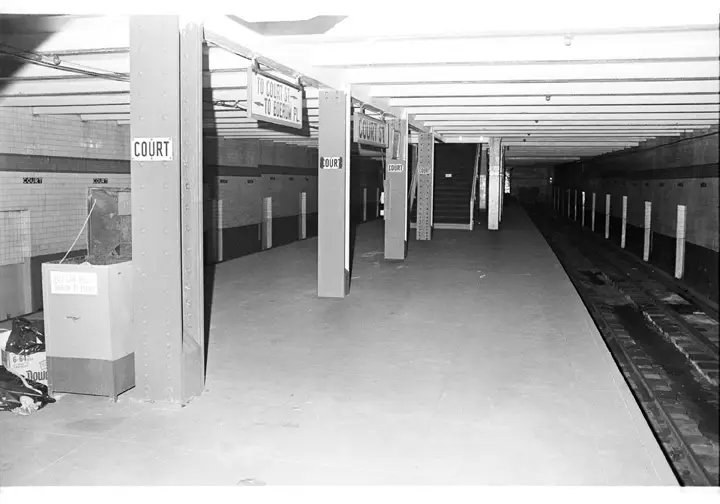 Court Street Station Platform and Fare Control Area