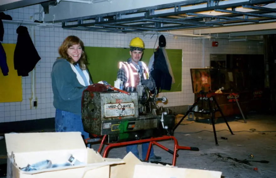 Staff during museum renovations in 2003