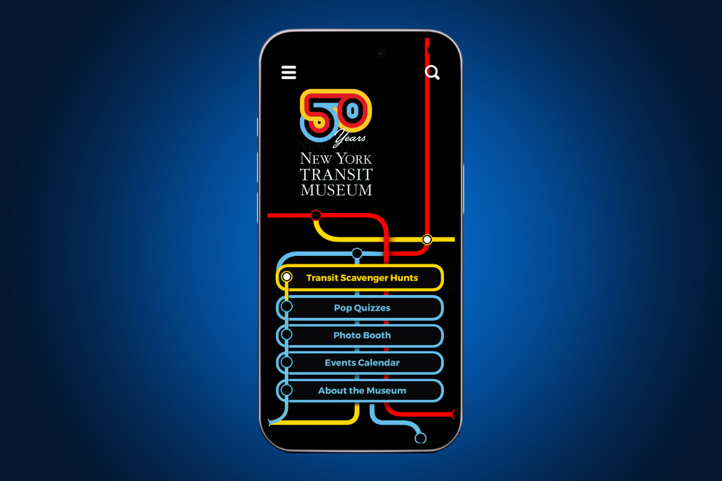 New York Transit Museum app homescreen